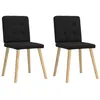 Image de vidaXL Chaises à Manger Lot de 2 Noir Tissu, Chaise de dîner, Chaise de Cuisine, Chaise d'appoint, Chaise, Chaise de Salon, Chaise de Restaurant