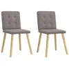 Image de vidaXL Chaises à Manger Lot de 2 Taupe Tissu, Chaise de dîner, Chaise de Cuisine, Chaise d'appoint, Chaise, Chaise de Salon, Chaise de Restaurant