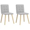 Image de vidaXL Chaises à Manger Lot de 2 Gris Nuage Tissu, Chaise de dîner, Chaise de Cuisine, Chaise d'appoint, Chaise, Chaise de Salon, Chaise de Restaurant