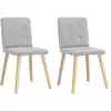 Image de vidaXL Chaises à manger lot de 2 gris nuage tissu