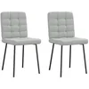 Image de vidaXL Chaises à Manger Lot de 2 Gris Clair Velours