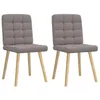 Image de vidaXL Chaises à Manger Lot de 2 Taupe Tissu, Chaise, Chaise de Salon, Chaise d'accent, Chaise de Cuisine, siège de Salle à Manger, Chaise d'appoint
