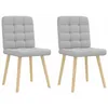 Image de vidaXL Chaises à Manger Lot de 2 Gris Nuage Tissu, Chaise, Chaise de Salon, Chaise d'accent, Chaise de Cuisine, siège de Salle à Manger