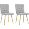 Image de vidaXL Chaises à manger lot de 2 gris nuage tissu