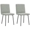 Image de vidaXL Chaises à Manger Lot de 2 Gris Clair Velours