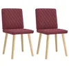 Image de vidaXL Chaises à Manger Lot de 2 Rouge Bordeaux Tissu, Chaise, Chaise de Salon, Chaise d'accent, Chaise de Cuisine, siège de Salle à Manger