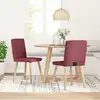 Image de vidaXL Chaises à manger lot de 2 rouge bordeaux tissu