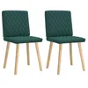 Image de vidaXL Chaises à Manger Lot de 2 Vert foncé Tissu, Chaise, Chaise de Salon, Chaise d'accent, Chaise de Cuisine, siège de Salle à Manger
