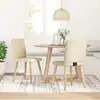 Image de vidaXL Chaises à manger lot de 2 crème tissu
