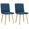 Image de vidaXL Chaises à Manger Lot de 2 Bleu Tissu, Chaise, Chaise de Salon, Chaise d'accent, Chaise de Cuisine, siège de Salle à Manger, Chaise d'appoint