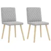 Image de vidaXL Chaises à Manger Lot de 2 Gris Nuage Tissu, Chaise, Chaise de Salon, Chaise d'accent, Chaise de Cuisine, siège de Salle à Manger