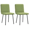 Image de vidaXL Chaises à Manger Lot de 2 Vert Clair Velours