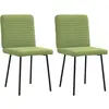 Image de vidaXL Chaises à manger lot de 2 Vert clair Velours