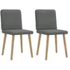 Image de vidaXL Chaises à Manger Lot de 2 Gris foncé Tissu, Chaise, Chaise de Salon, Chaise d'accent, Chaise de Cuisine, siège de Salle à Manger