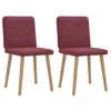 Image de vidaXL Chaises à Manger Lot de 2 Rouge Bordeaux Tissu, Chaise, Chaise de Salon, Chaise d'accent, Chaise de Cuisine, siège de Salle à Manger