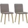 Image de vidaXL Chaises à manger lot de 2 taupe tissu