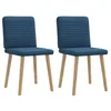 Image de vidaXL Chaises à Manger Lot de 2 Bleu Tissu, Chaise, Chaise de Salon, Chaise d'accent, Chaise de Cuisine, siège de Salle à Manger, Chaise d'appoint