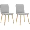 Image de vidaXL Chaises à manger lot de 2 gris nuage tissu