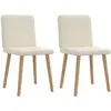 Image de vidaXL Chaises à manger lot de 2 Lin