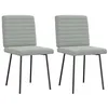 Image de vidaXL Chaises à Manger Lot de 2 Gris Clair Velours