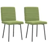 Image de vidaXL Chaises à Manger Lot de 2 Vert Clair Velours