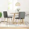 Image de vidaXL Chaises à manger lot de 2 gris foncé tissu
