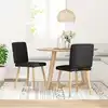 Image de vidaXL Chaises à manger lot de 2 noir tissu
