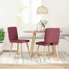 Image de vidaXL Chaises à manger lot de 2 rouge bordeaux tissu