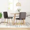 Image de vidaXL Chaises à manger lot de 2 marron foncé tissu