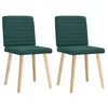 Image de vidaXL Chaises à Manger Lot de 2 Vert foncé Tissu