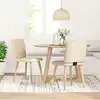 Image de vidaXL Chaises à manger lot de 2 crème tissu