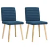 Image de vidaXL Chaises à Manger Lot de 2 Bleu Tissu