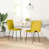 Image de vidaXL Chaises à manger lot de 2 Jaune Velours