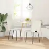 Image de vidaXL Chaises à manger lot de 2 Crème Velours