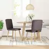 Image de vidaXL Chaises à manger lot de 2 marron foncé tissu