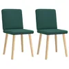Image de vidaXL Chaises à Manger Lot de 2 Vert foncé Tissu