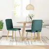 Image de vidaXL Chaises à manger lot de 2 vert foncé tissu