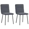 Image de vidaXL Chaises à Manger Lot de 2 Gris foncé Velours, Chaise de dîner, Chaise de Cuisine, Chaise d'appoint, Chaise, Chaise de Salon