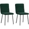 Image de vidaXL Chaises à manger lot de 2 Vert foncé Velours