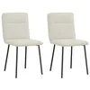 Image de vidaXL Chaises à Manger Lot de 2 Crème Velours, Chaise de dîner, Chaise de Cuisine, Chaise d'appoint, Chaise, Chaise de Salon, Chaise de Restaurant