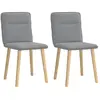 Image de vidaXL Chaises à manger lot de 2 gris clair tissu