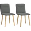 Image de vidaXL Chaises à Manger Lot de 2 Gris foncé Tissu, Chaise de dîner, Chaise de Cuisine, Chaise d'appoint, Chaise, Chaise de Salon, Chaise de Restaurant