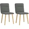Image de vidaXL Chaises à manger lot de 2 gris foncé tissu