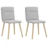 Image de vidaXL Chaises à Manger Lot de 2 Gris Nuage Tissu, Chaise de dîner, Chaise de Cuisine, Chaise d'appoint, Chaise, Chaise de Salon, Chaise de Restaurant