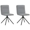 Image de vidaXL Chaises à Manger Lot de 2 Gris Clair Tissu, Chaise, Chaise de Salon, Chaise d'accent, Chaise de Cuisine, siège de Salle à Manger