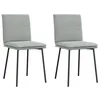 Image de vidaXL Chaises à Manger Lot de 2 Gris Clair Velours, Chaise, Chaise de Salon, Chaise d'accent, Chaise de Cuisine, siège de Salle à Manger