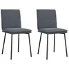 Image de vidaXL Chaises à manger lot de 2 Gris foncé Velours