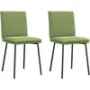 Image de vidaXL Chaises à manger lot de 2 Vert clair Velours