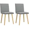 Image de vidaXL Chaises à manger lot de 2 gris clair tissu