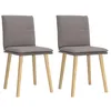 Image de vidaXL Chaises à Manger Lot de 2 Taupe Tissu, Chaise, Chaise de Salon, Chaise d'accent, Chaise de Cuisine, siège de Salle à Manger, Chaise d'appoint